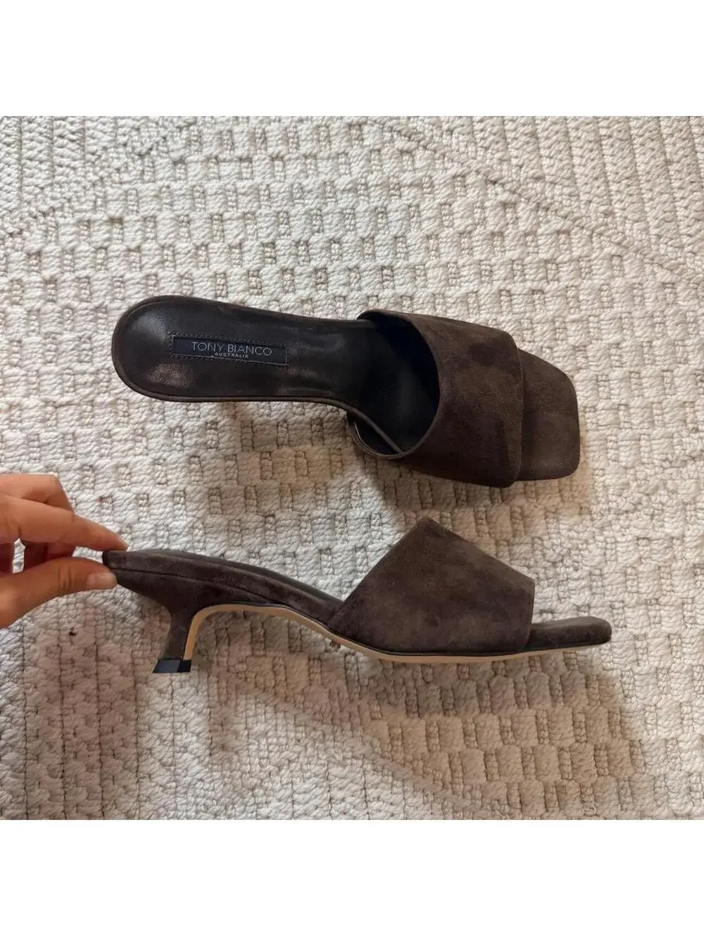Tony Bianco Tate Heels in Espresso Suede